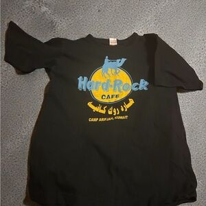 Hard Rock Cafe Kids Tee in Black with Blue and Yellow Logo Kuwait
